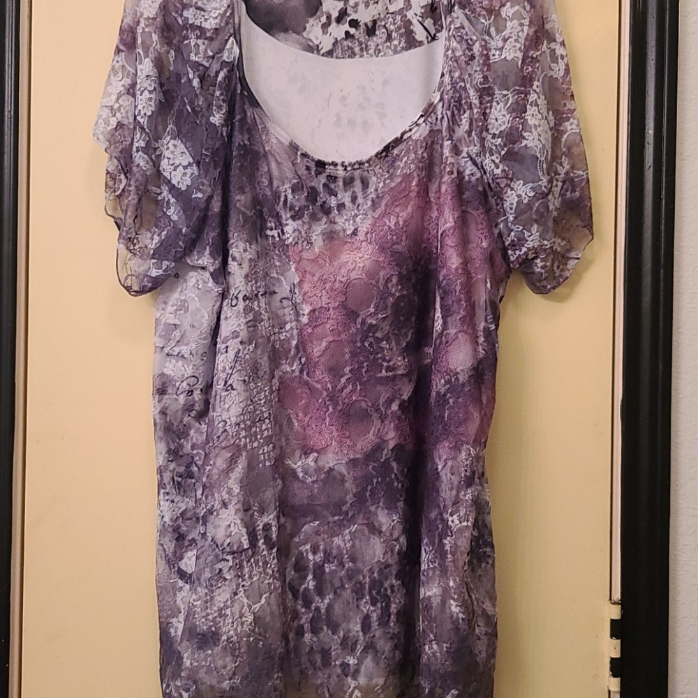 Dressbarn 2x Women's Short-Sleeve Blouse